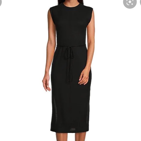 EVERY Crew Neck Sleeveless Thigh High Side Slit Midi Dress Bellini NWT Medium - Picture 4 of 8